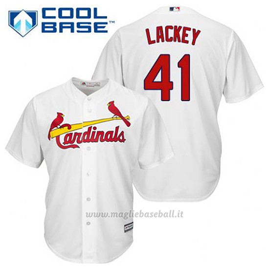 Maglia Baseball Uomo St. Louis Cardinals John Lackey 41 Bianco 1ªCool Base